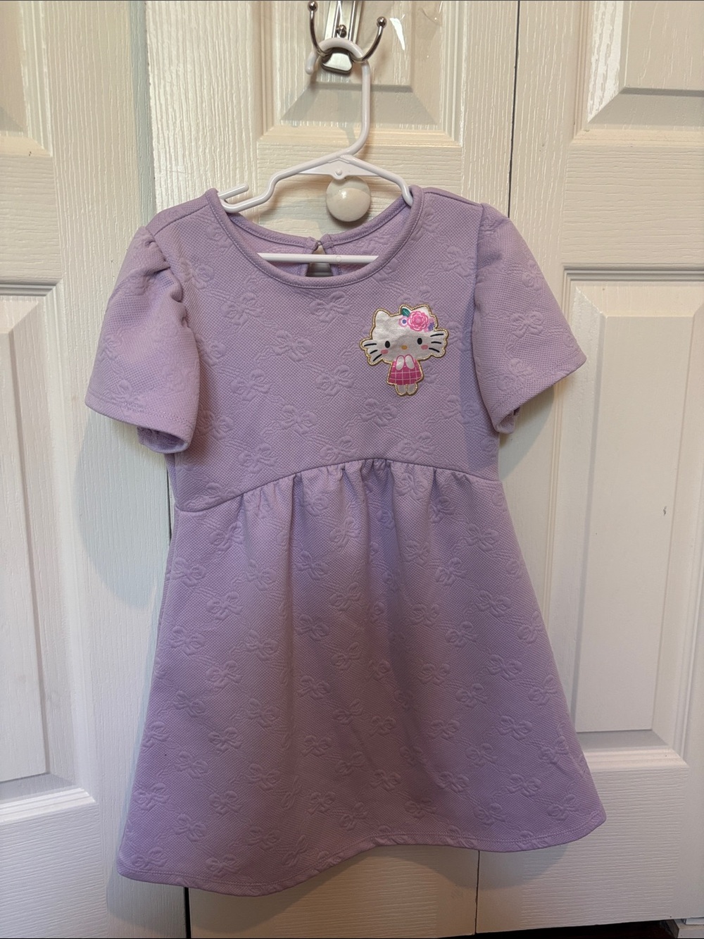 Hello Kitty Lilac Short-Sleeve Dress with Kitty Patch